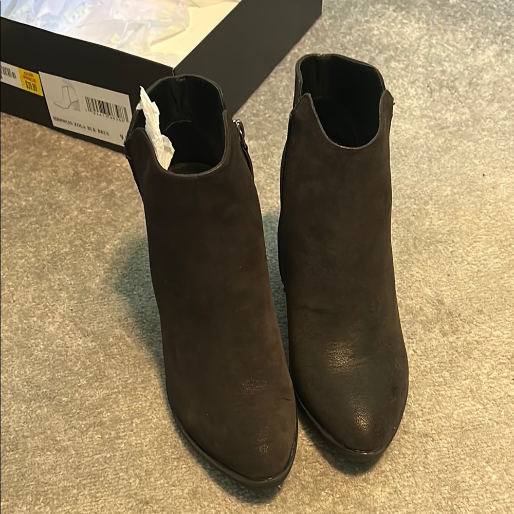 MIA Black Ankle Boots Sleek Suede Design